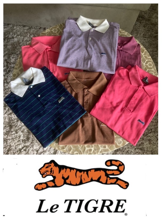 Le Tigre Other - BUNDLE of 6 vintage Le Tigre men’s polo shirts